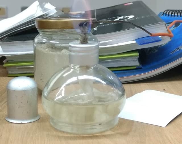 Partes de los mecheros de alcohol